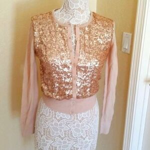 Ann Taylor 100% Wool Sequin Sweater